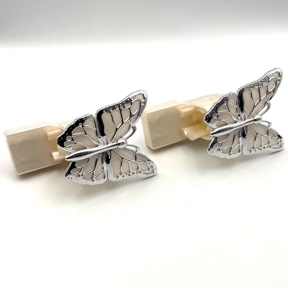 Bath & Body Works 2 Butterfly Wallflowers Set Fragrance Plug In Diffuser Silver